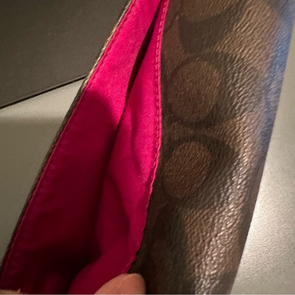 Coach Brown Signature C’s Pattern Wallet Coated Canvas - Picture 8 of 10